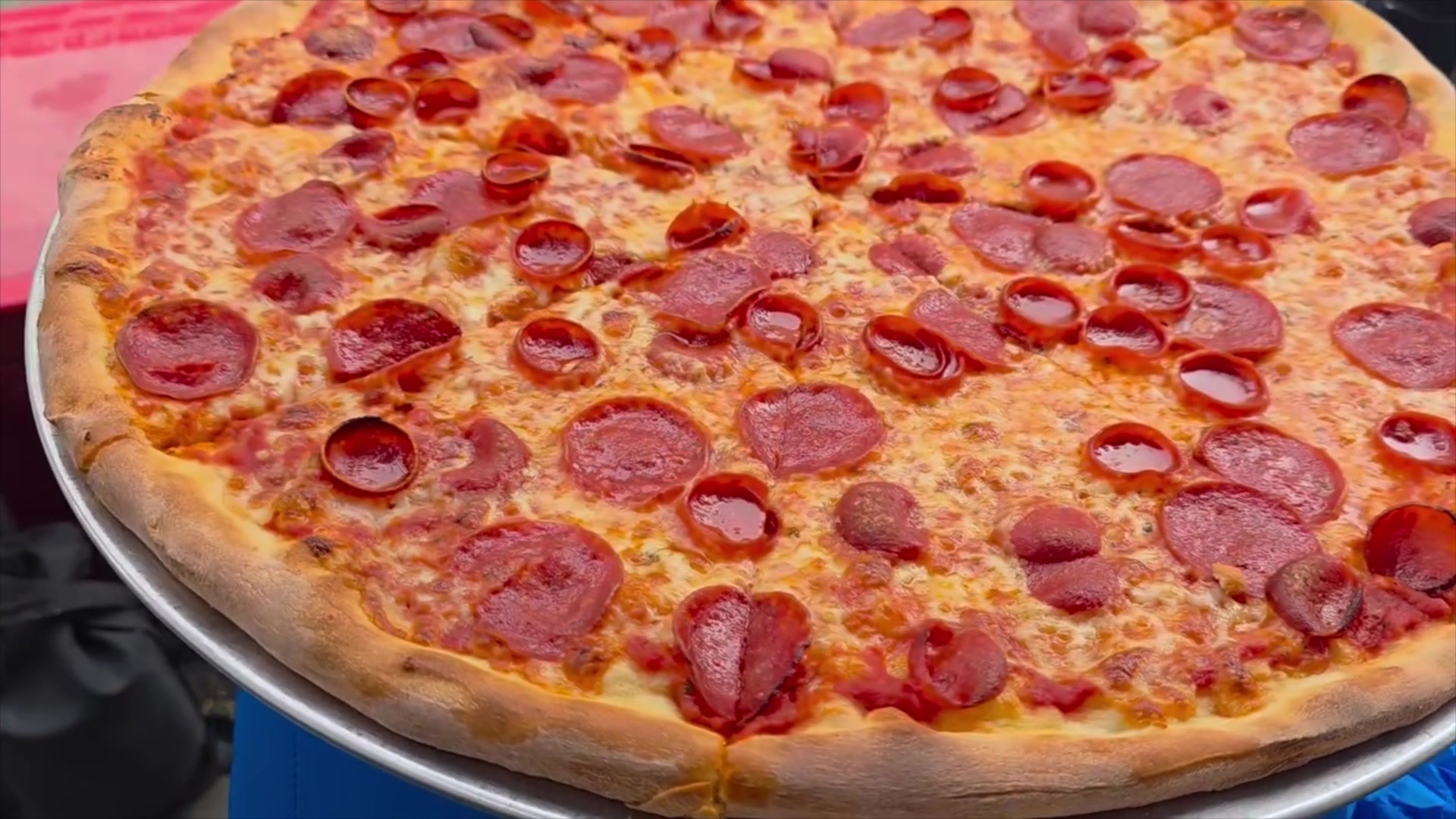 Fresh pepperoni pizza from Bud’s